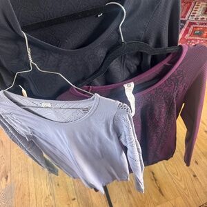FABLETICS WOMEN BUNDLE OF 3 SIZE SMALL ATHLETIC LONG SLEEVE TOPS